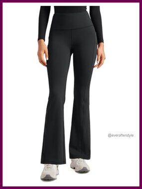 High Waisted Flare Scrub Pants 31" Inseam Stretchy Medical Workwear